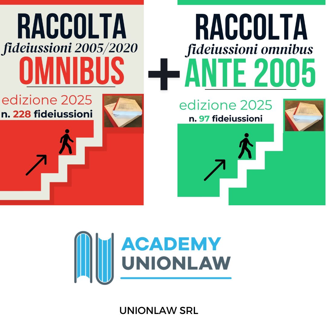 PACCHETTO RACCOLTE FIDEIUSSIONI OMNIBUS ANTE E POST 2005: SCONTO 20%