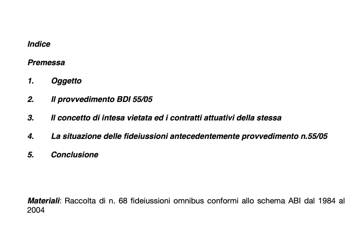 DISPENSA N 5 ed 2025 + RACCOLTA n. 97  FIDEIUSSIONI OMNIBUS ANTE 2005 + n.6 FID. SPECIFICHE ANTE 2005 € 290,00 + iva